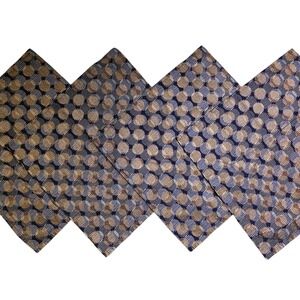 Crate & Barrel 4pc Orazi Navy Cotton Napkin Set Geometric Print Dinner Table